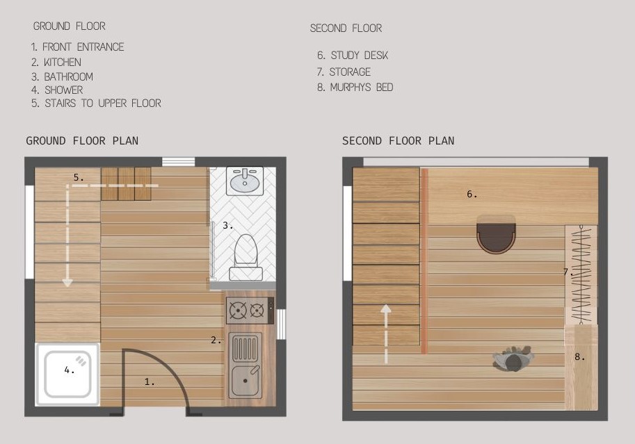 Tiny home floor plan