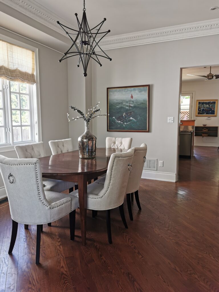 Midcentury modern dining room