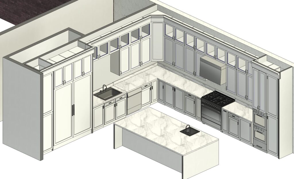 3d Revit model of kitchen